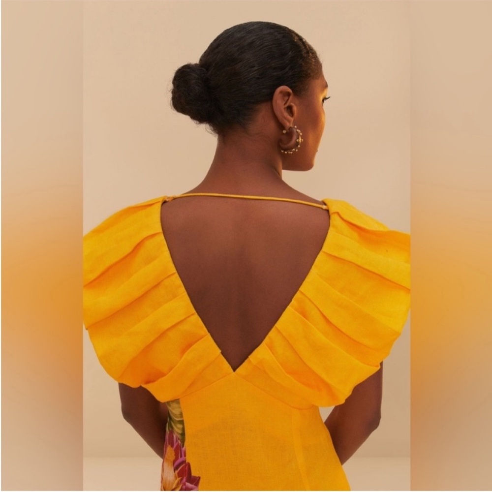 FARM Rio Yellow Tropical Floral Maxi Dress - Picture 7 of 11